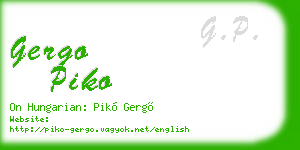 gergo piko business card